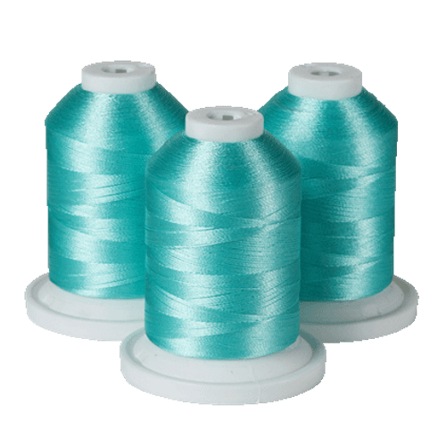 Brother 100% Polyester Color Fast, High Shine Embroidery Thread - 3 Pack/1100 yards - Minty