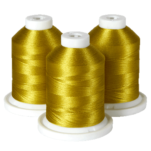 Brother 100% Polyester Color Fast, High Shine Embroidery Thread - 3 Pack/1100 yards - Turnip