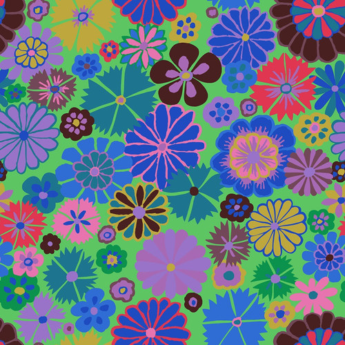 Kaffe Fassett Collective 2024 Folk Flower - Blue Kaffe Fassett Collective 2024 Folk Flower - Blue