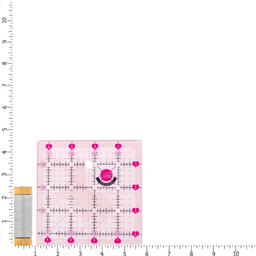 Tula Pink 4.5in x 4.5in Non Slip Unicorn Ruler Tula Pink 4.5in x 4.5in Non Slip Unicorn Ruler