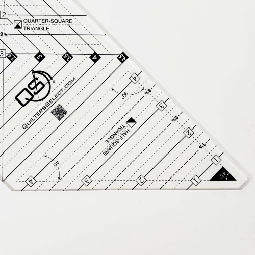 Quilter's Select Crystal Ruler 3 in 1 Mini Point End