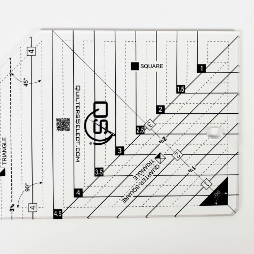 Quilter's Select Crystal Ruler 3 in 1 Mini Side Look