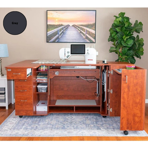  Horn Model 9479 Combo - Sewing/Embroidery/Serger Cabinet in Gray