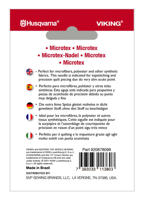 Husqvarna HV MICROTEX NEEDLE SIZE 80/12, 5-PACK #920678096