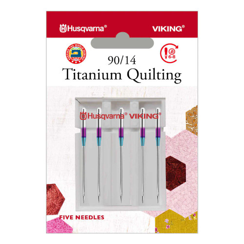 Husqvarna HV TITANIUM QUILTING NEEDLE SIZE 90/14, 5-PACK #920684096