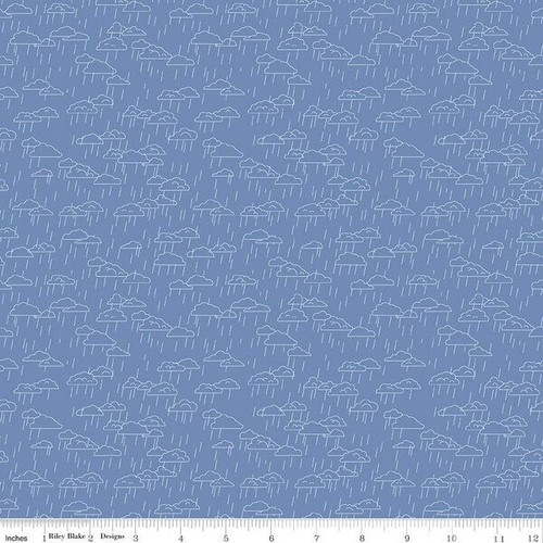 Riley Blake Designs -  Cloudburst - Clouds Blue #c16183-blue