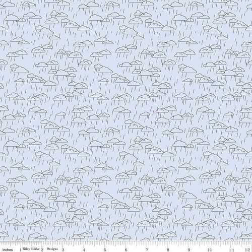Riley Blake Designs -  Cloudburst - Clouds Mist #c16183-mist