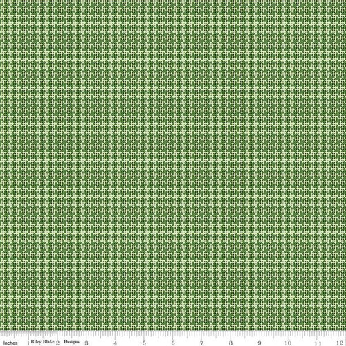 Riley Blake Designs -  Cloudburst - Houndstooth Green #c16187-green