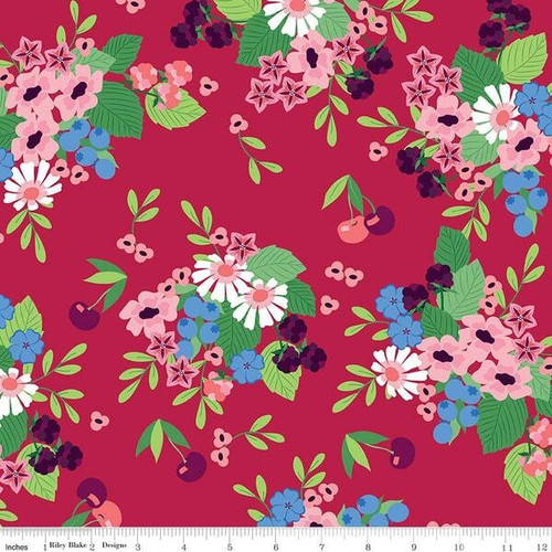 Riley Blake Designs -  Cloudburst - Main Red #c16180-red