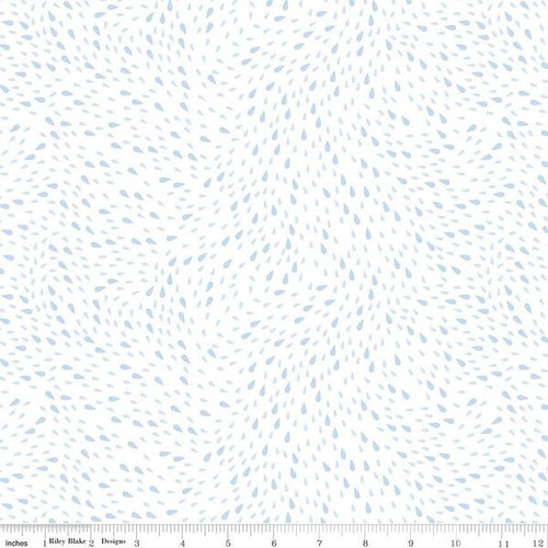 Riley Blake Designs -  Cloudburst - Rain White #c16185-white