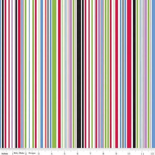 Riley Blake Designs -  Cloudburst - Stripe Multi #c16186-multi