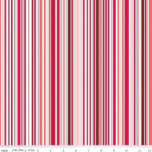 Riley Blake Designs -  Cloudburst - Stripe Red #c16186-red