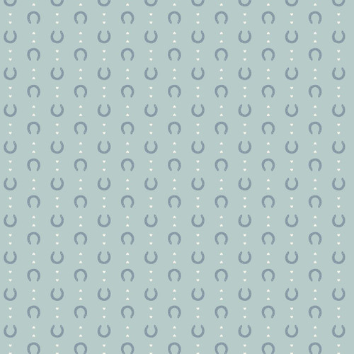 Cloud9 Fabrics - Petals & Pony Luck - Lucky in Love Blue Organic Cotton #228244-x