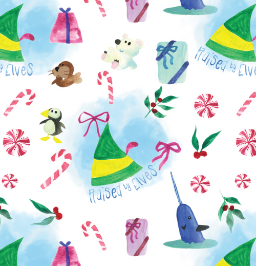 Camelot Fabrics - Elf The Movie - White Raised by Elves #23130125-01