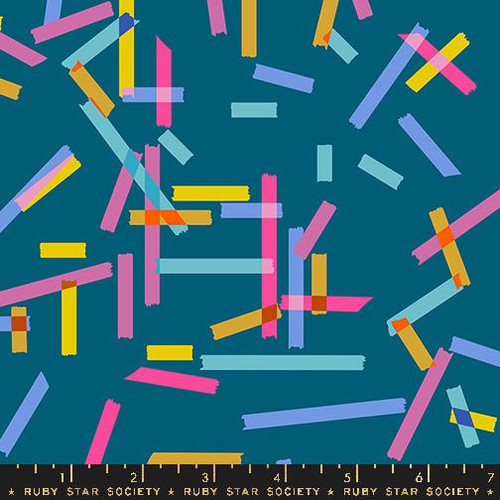 Ruby Star Society Fabrics - Washi Plus Tape Office Supplies - Teal #rs1090-14