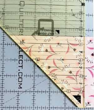Quilter's Select 3-N-1 Square and Triangle Combo Non-Slip Ruler Premier Stitching