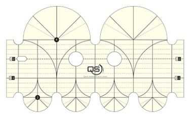 Quilters Select Clamshell Non-Slip Ruler 4in x 2in Premier Stitching