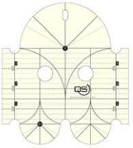 Quilters Select Clamshell Non-Slip Ruler 5in and 2.5in Premier Stitching