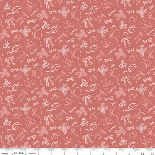 Riley Blake Designs - Mary Catherine - Bows - Faded Red #c16702-fadedred