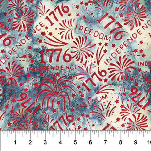 Northcott Fabric - Celebrating 250 Years - 1776 Light RWB #83550-45