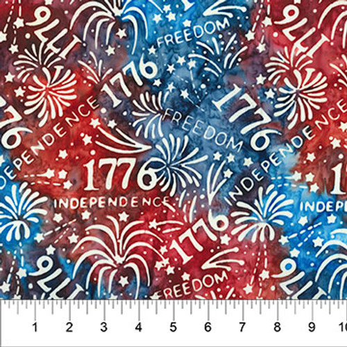 Northcott Fabric - Celebrating 250 Years - 1776 Dark RWB #83550-46