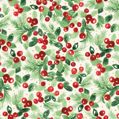 P&B Fabric - Joyful Packed Berry Branches #JOYF5891-E