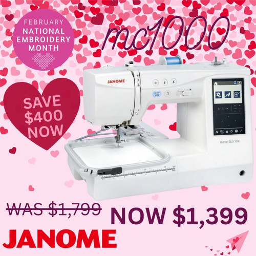 Janome Memory Craft 1000 Sewing & Embroidery Machine Premier Stitching