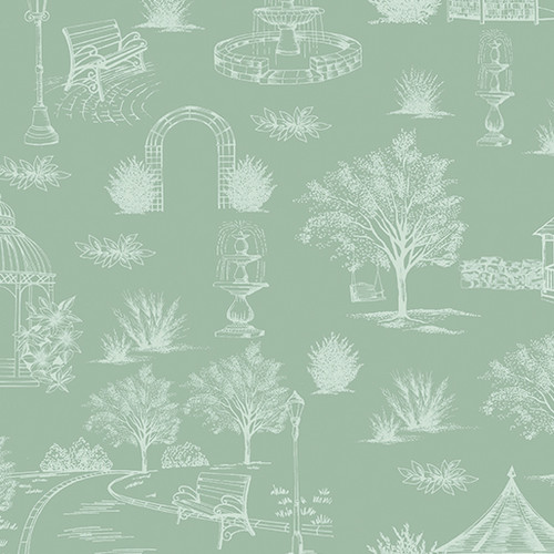 Benartex - Sweet Meadow - Garden Toile - Sage #15041-44
