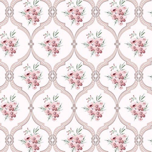 Benartex - Sweet Meadow - Garden Trellis - Pink #15045-21