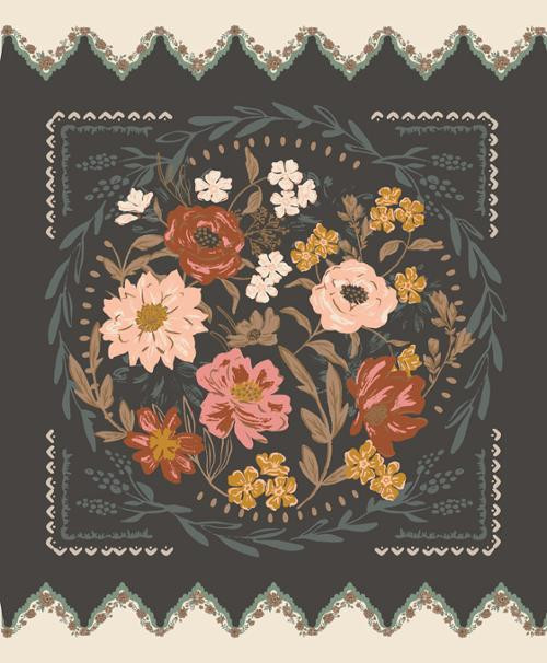 Moda Fabric - Foraged Found - Panel - Iron #45638-26