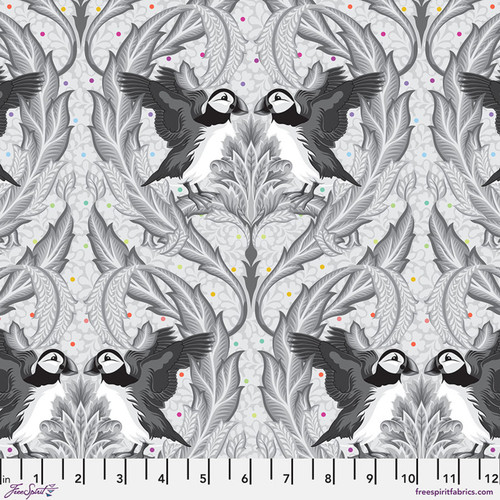 Tula Pink - Graywork - Huffin & Puffin - Whisper #pwtp260-whisper