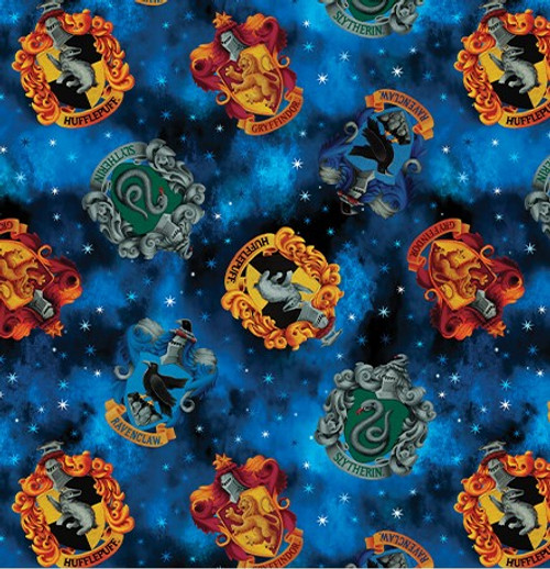 Benartex Fabrics - Harry Potter - House Crests - Blue #15223-55