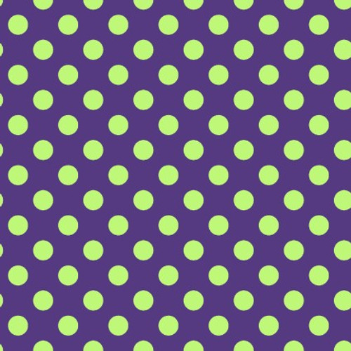 Kimberbell Designs - Hometown Halloween - Dots - Green/Purple  #MAS8216-VG