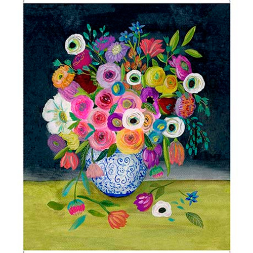 QT Fabrics - Blooming Bouquet - Watercolor Floral - Panel #31241-X