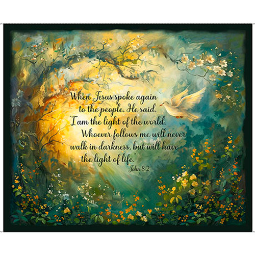 QT Fabrics - Light Of The World - Dove Light - Panel #31245-z