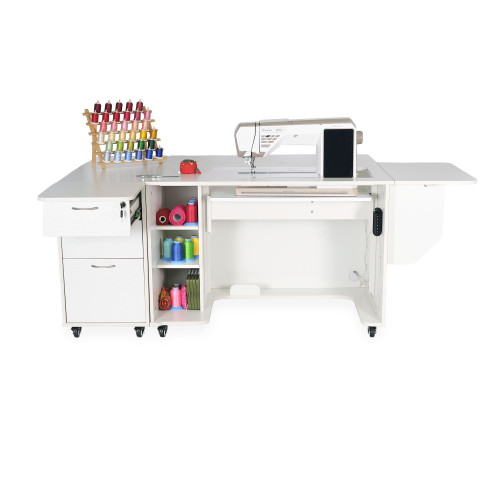 Melbourne & Adelaide Electric Lift Sewing and Quilting Cabinet Combo Premier Stitching