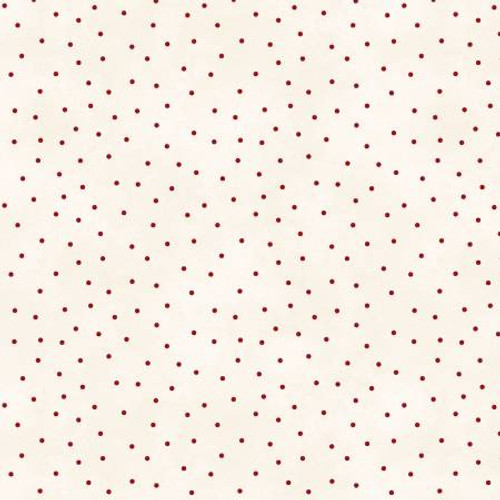 Maywood Studio Fabric - Beautiful Basics - Scatter Dot - Red/Ivory #mas8119-er