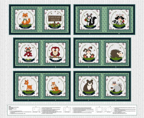 Henry Glass Fabric - Be Who You Were Created to Be - Book Panel - 36 Inch #2371bp-11