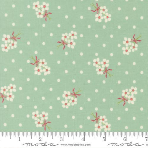 Moda Fabrics - Lyda Rose - Bouquets Florals Dot - Sky #3072-21