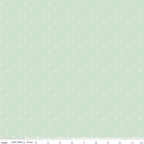 Riley Blake Designs - Bouquet des Fleurs - Dots - Mint #c17294-mint
