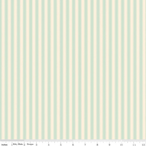 Riley Blake Designs - Bouquet des Fleurs - Stripes - Mint #c17293-mint