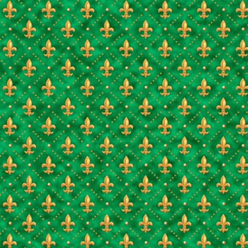 QT Fabrics - Mardi Gras - Fleur Di Lis #28446-v