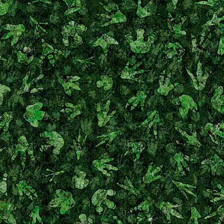 QT Fabrics - Savage Kingdom - Dino Tracks - Green #31738-f