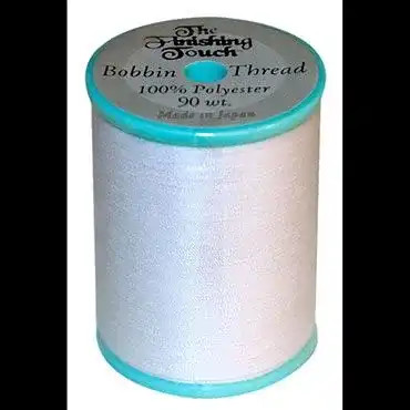 Baby Lock Finishing Touch Bobbin Thread, 90 Wt, White Premier Stitching