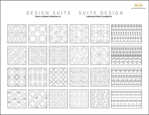Baby Lock Fills & Motifs Fabric Confetti Collection Premier Stitching