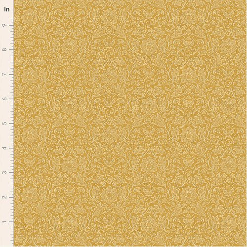 Tilda Fabrics - Songbird - Blender - Lila - Mustard #til110161-v15