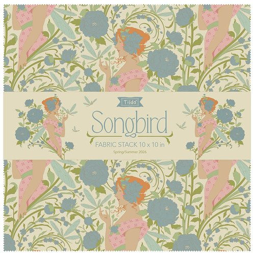 Tilda Fabrics - Songbird - Fabric Stack 10in Squares 40pc #til300260