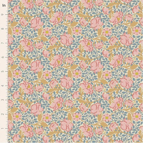 Tilda Fabrics - Songbird - Flora - Blue #til100654-v15