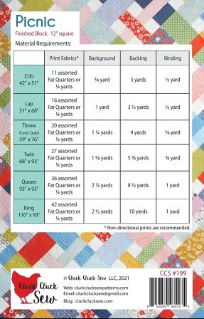 Picnic Pattern (PATTERN-CCS199)