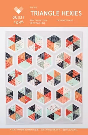 Triangle Hexies Quilt Pattern (PATTERN-QLP103)
